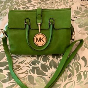 Lovely Lime green imitation MK satchel purse. Good condition. Slight wear at top